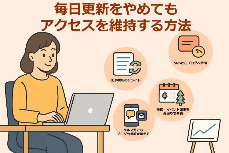 アフィリエイトのぶログの毎日の更新、止めてもアクセスが来る理由