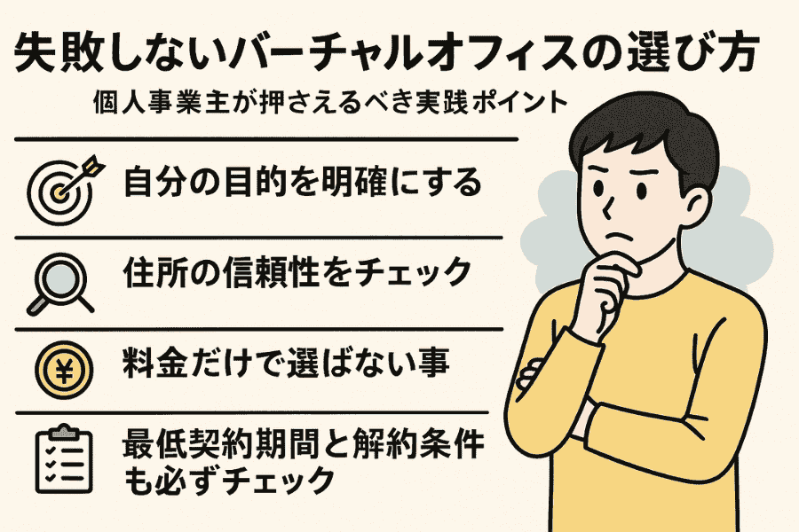 個人事業主がバーチャルオフィスのメリットを知って使う時のポイント