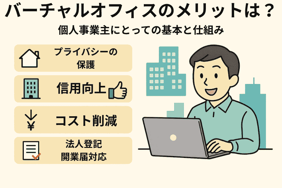 バーチャルオフィスを個人で使う時のメリット