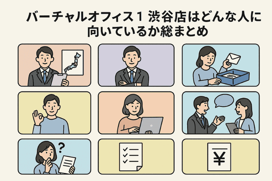 バーチャルオフィス1 渋谷店が向いている人の特徴や利用メリットを整理した画像