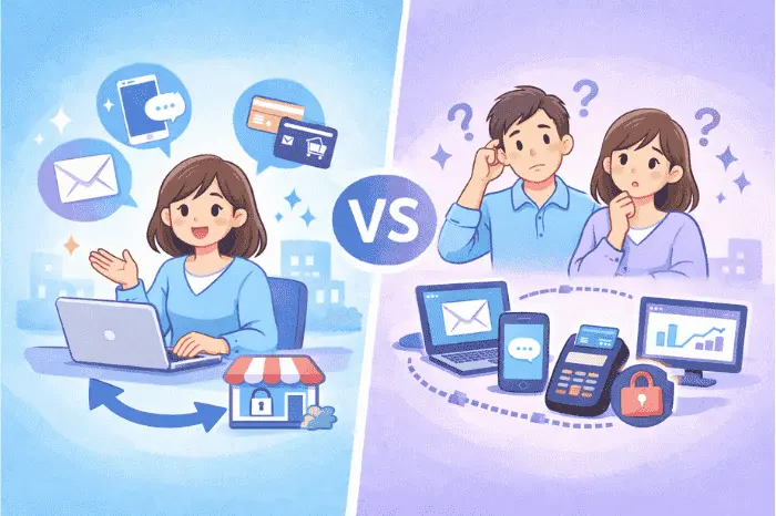 マイスピーのスタンダードプランと他ツールを比較し一体型で運用できる強みを解説する画像