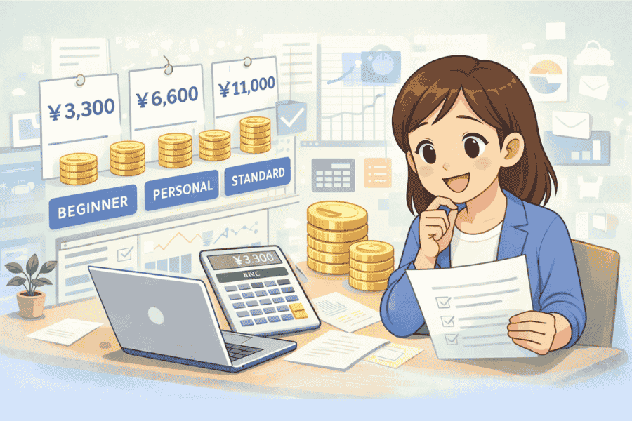 メルマガ スタンド「マイスピー」の料金プランと月額制の費用感について解説する画像