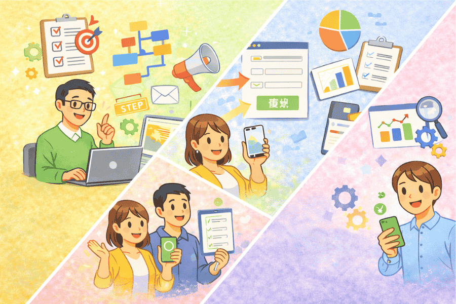 メルマガスタンド「マイスピー」を効果的に活用するためのステップと運用ポイントを紹介する画像