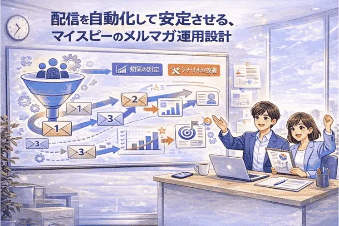マイスピーでメルマガ配信を自動化し運用改善で安定させる方法を解説する画像