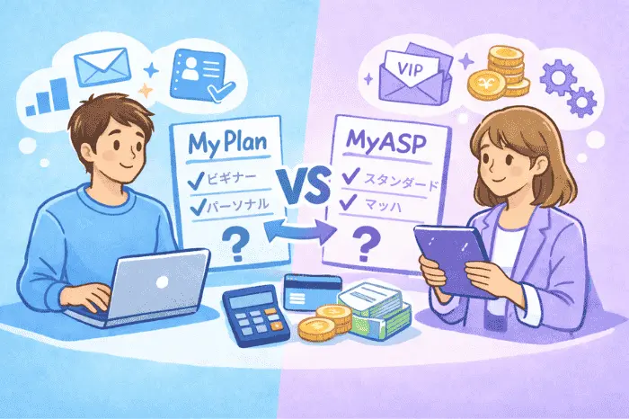 マイスピーの管理画面で契約プランや料金などの契約内容を確認する方法を解説している画像