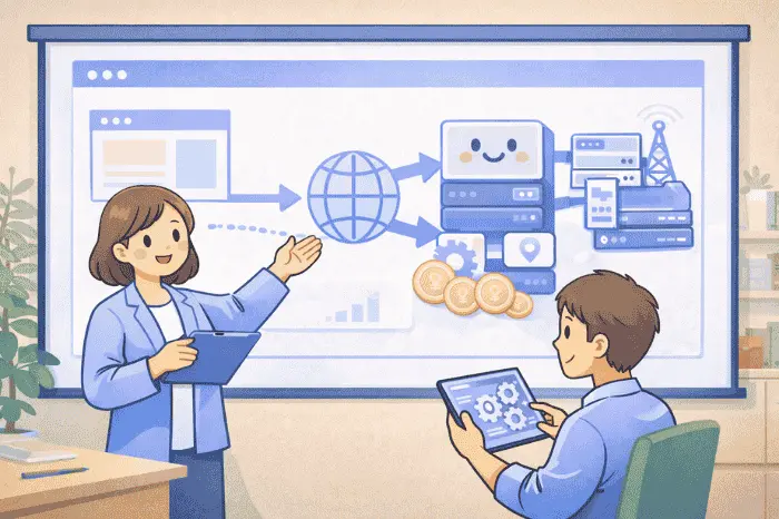 Gammaでカスタムドメインを設定して独自ドメインのURLでLPやWebページを公開するイメージ画像