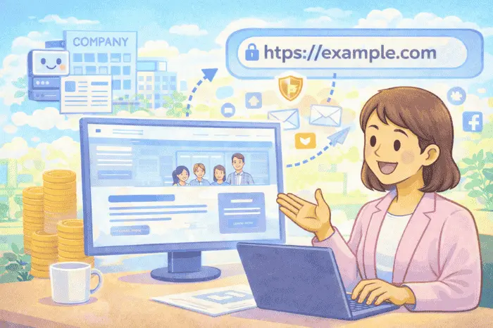 Gammaでカスタムドメインを設定して独自ドメインのURLでLPを運用するメリットを解説する画像