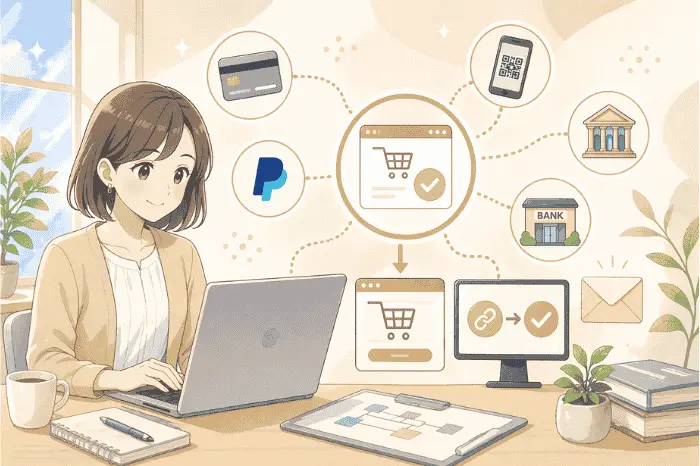 マイスピー サブスク 作り方における決済設定としてクレジットカードやPayPalを商品に紐づける連携画面のイメージ画像