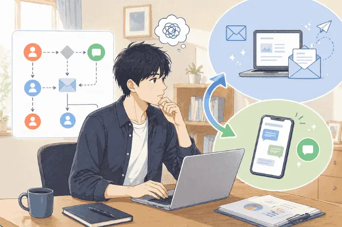 マイスピーとLINE連携の運用でつまずきやすいポイントや配信設計の課題を解説する画像