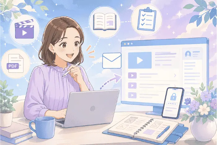 マイスピーで会員サイトの作り方に必要な事前準備とコンテンツ設計や導線整理を解説する画像