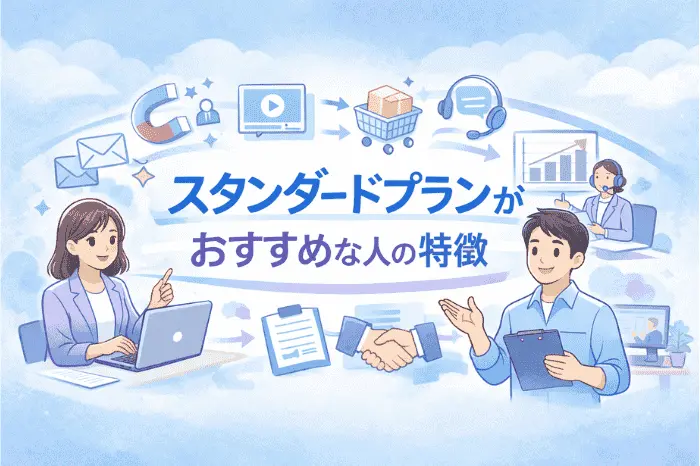 マイスピーのスタンダードプランがおすすめな人の特徴として、メルマガ配信をビジネスの仕組みとして活用する考え方を解説する画像