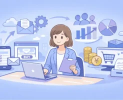 マイスピーでスタンダードプランの機能としてメール配信や顧客管理、販売導線まで一元化できる全体像を解説する画像