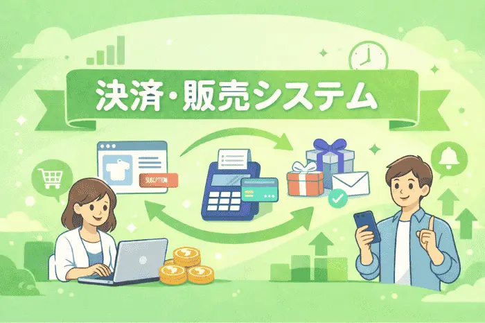 マイスピーでスタンダードプランの機能として決済処理から販売導線設計まで一元管理できる仕組みを説明する画像