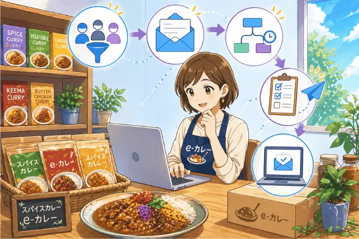 マイスピーのスタンダードプランの使い方として配信・リスト管理・フォーム・決済に分かれた管理画面の構造を解説する画像