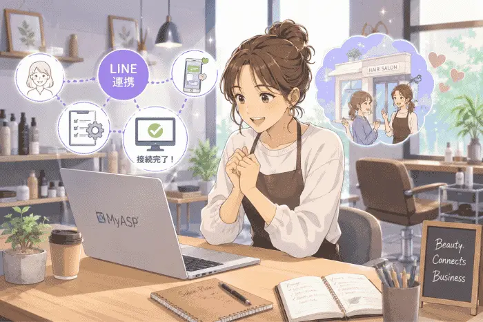 マイスピーとLINE連携の方法でWebhook利用をONに設定している管理画面の画像