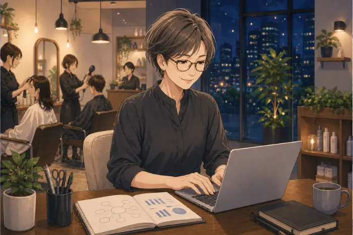 施術名を含む美容室SEOの予約キーワードからサイト訪問者の目的や悩みを把握する方法を解説する画像